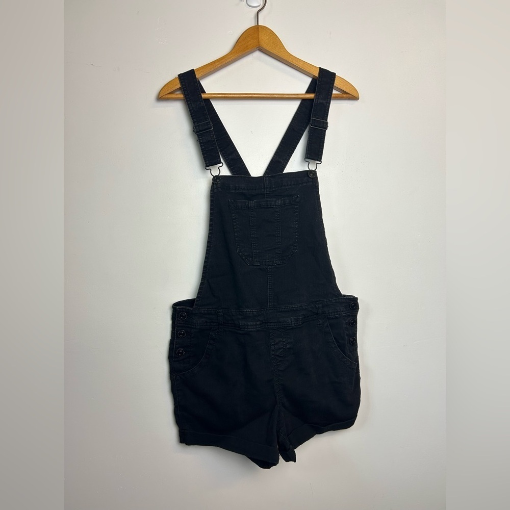 WallFlower Women’s Romper Shorts Denim Black Sharcoal Size L Casual Timeless‎